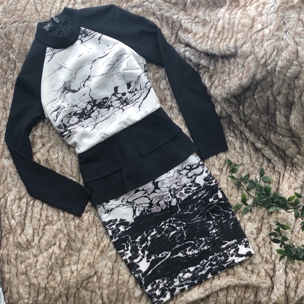 bebe Long Sleeve Dress